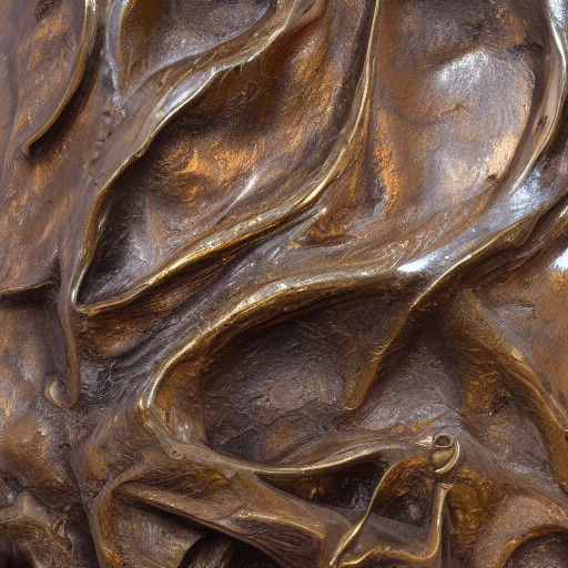Expressive Bronze Sculpture Close-Up