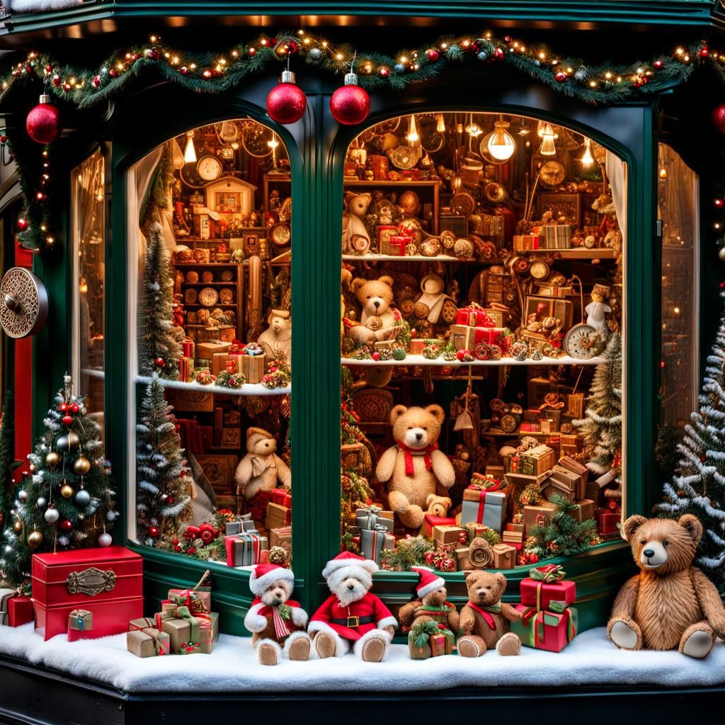 Miniature window display inside the toy shop