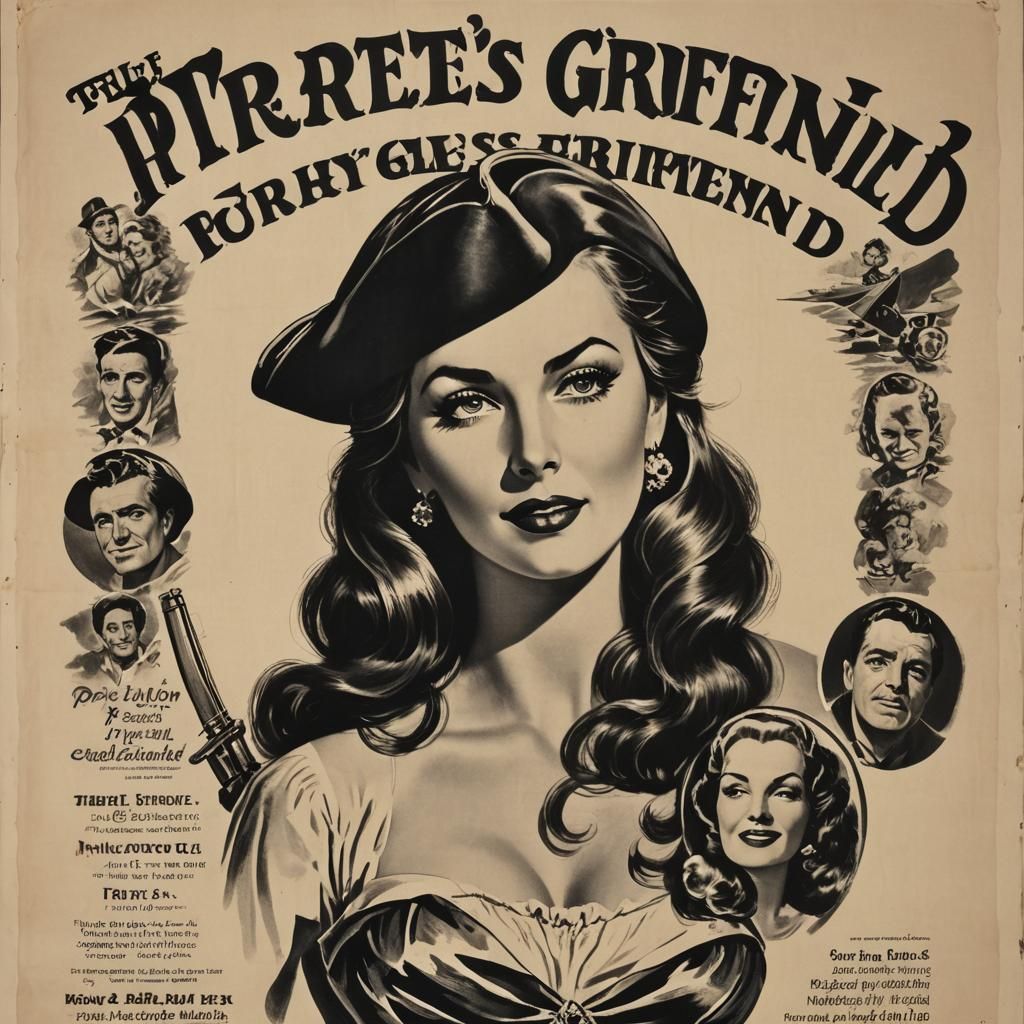 The Pirate's Girlfriend: 1950s Film Poster Style