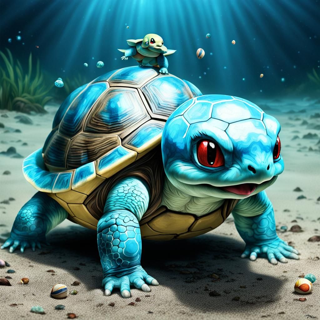 Hyperreal Squirtle Shell Attack