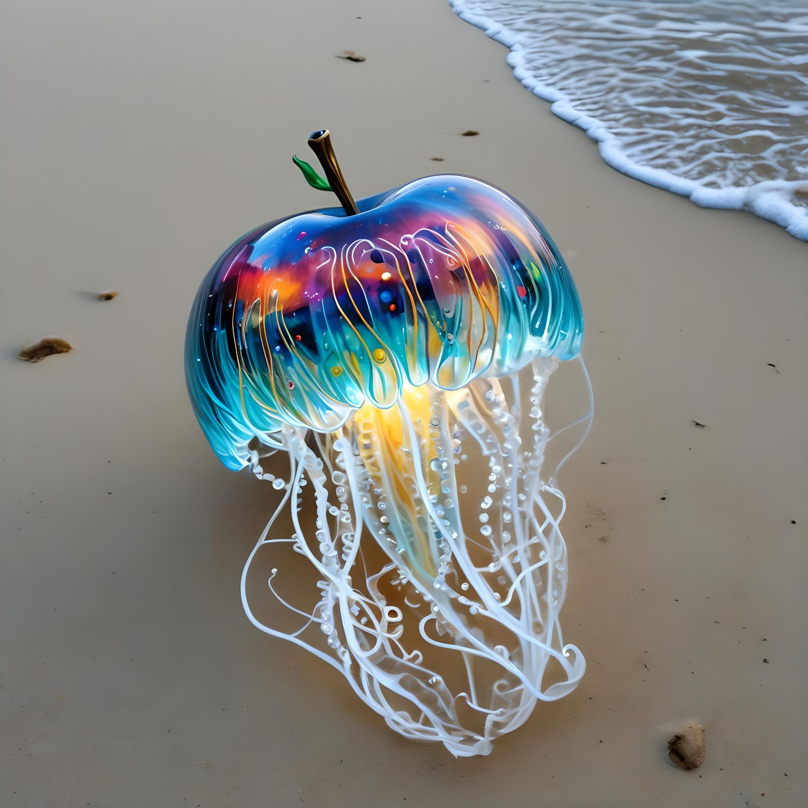 "Apple jelly" washed a shore, Turtles will love em