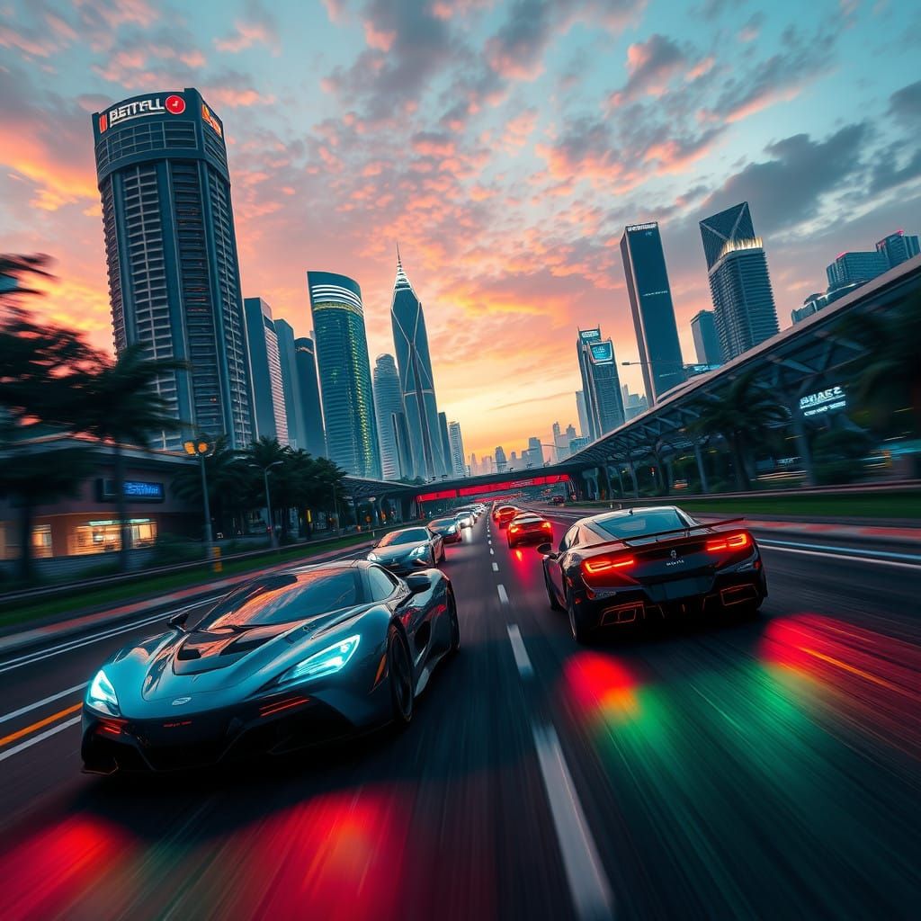 Futuristic Singapore Speedway Unleashes Neon-Lit Speed