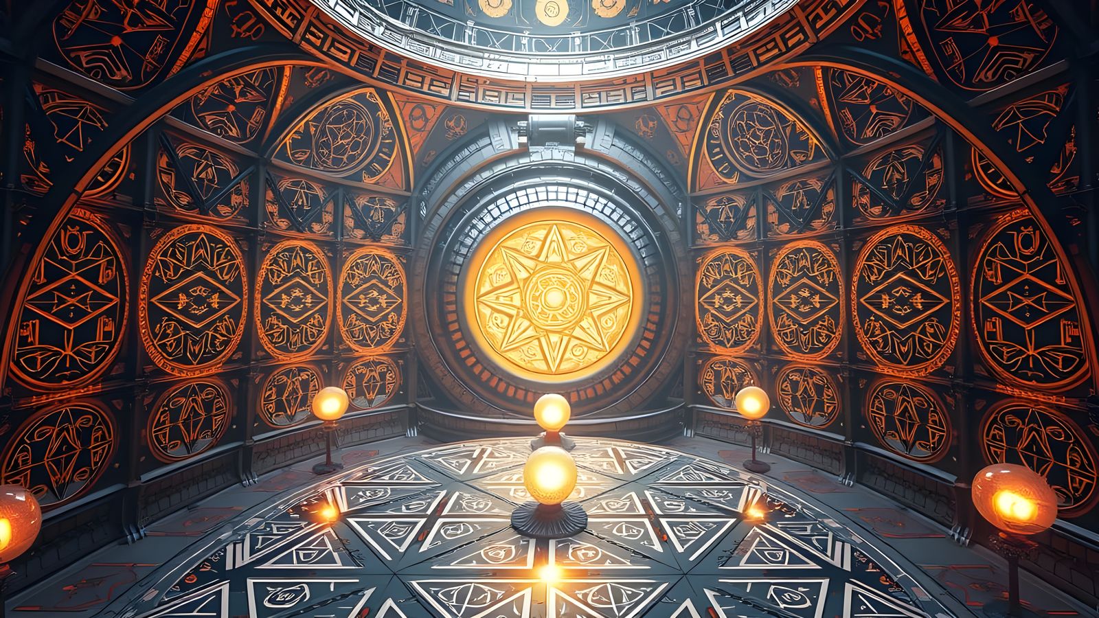 Magic Space Rooms with Sacred Geometry in 8K