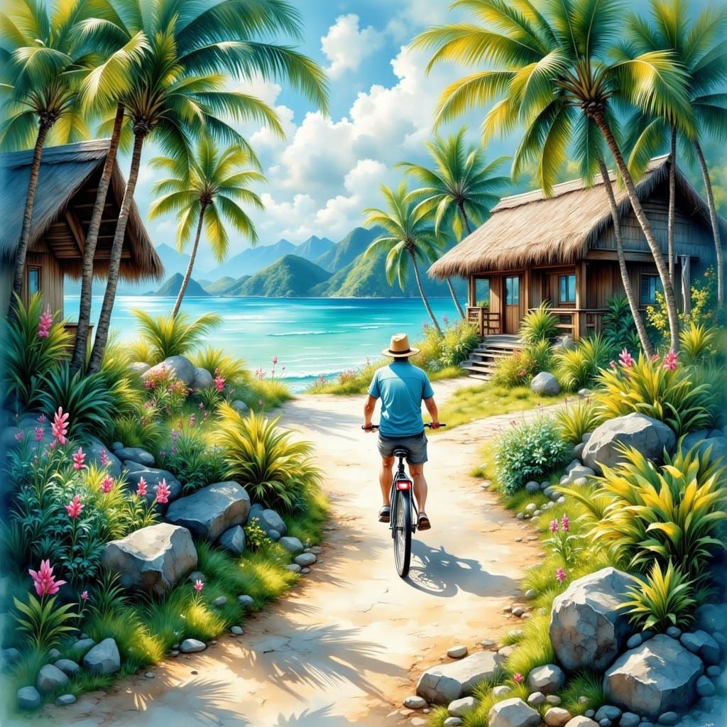 Heading back to the base camp after a day subsistence farmin...