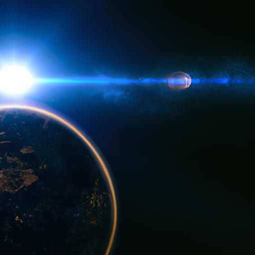 Brilliant Space Scene with Planets and Stars