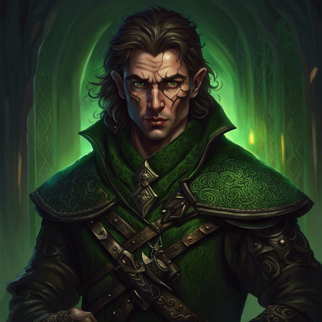 Fantasy Portrait of a Troll Rogue in Ornate Detail