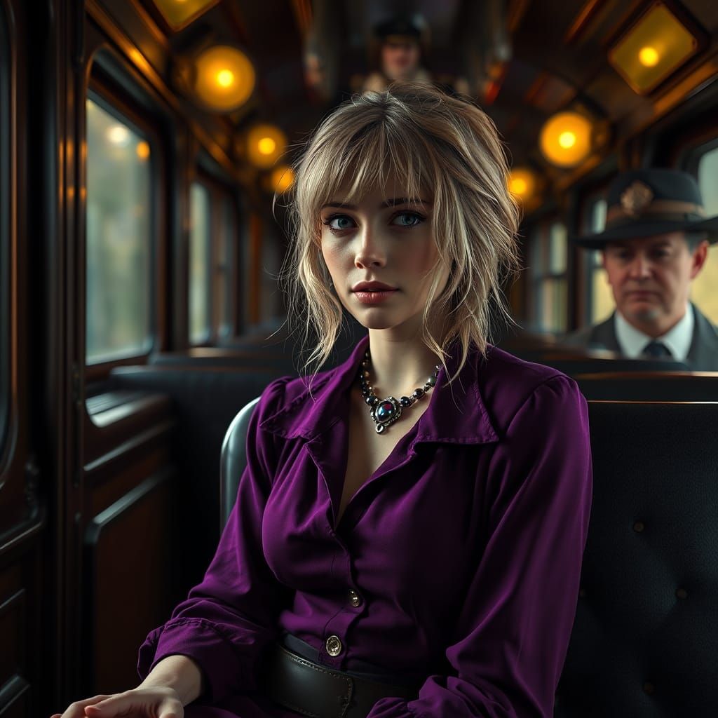 1930s Woman on Luxury Steam Train