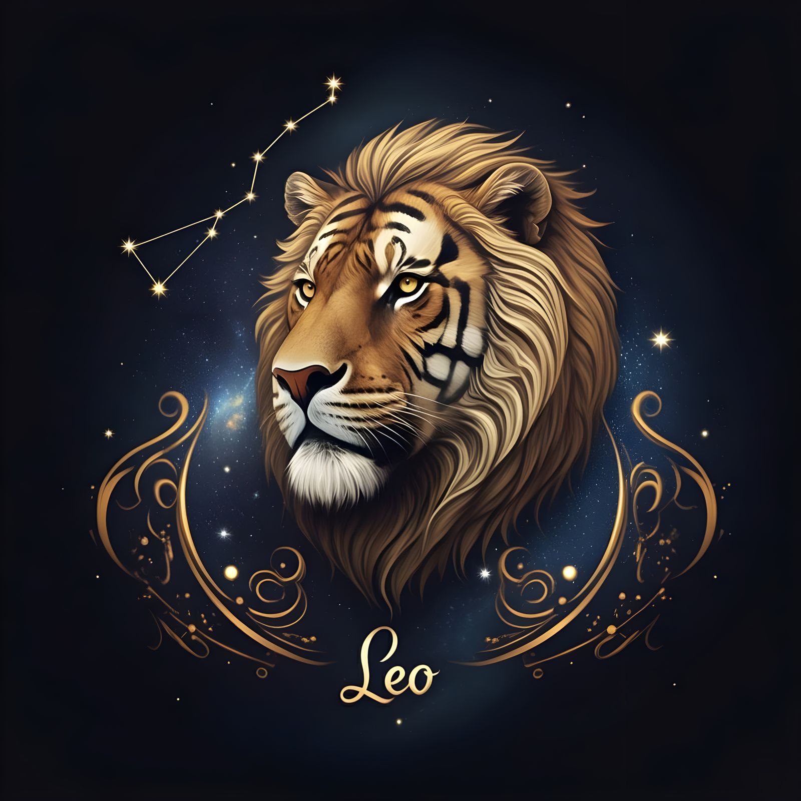 Regal Lion in the Sun Reigns over the Zodiac