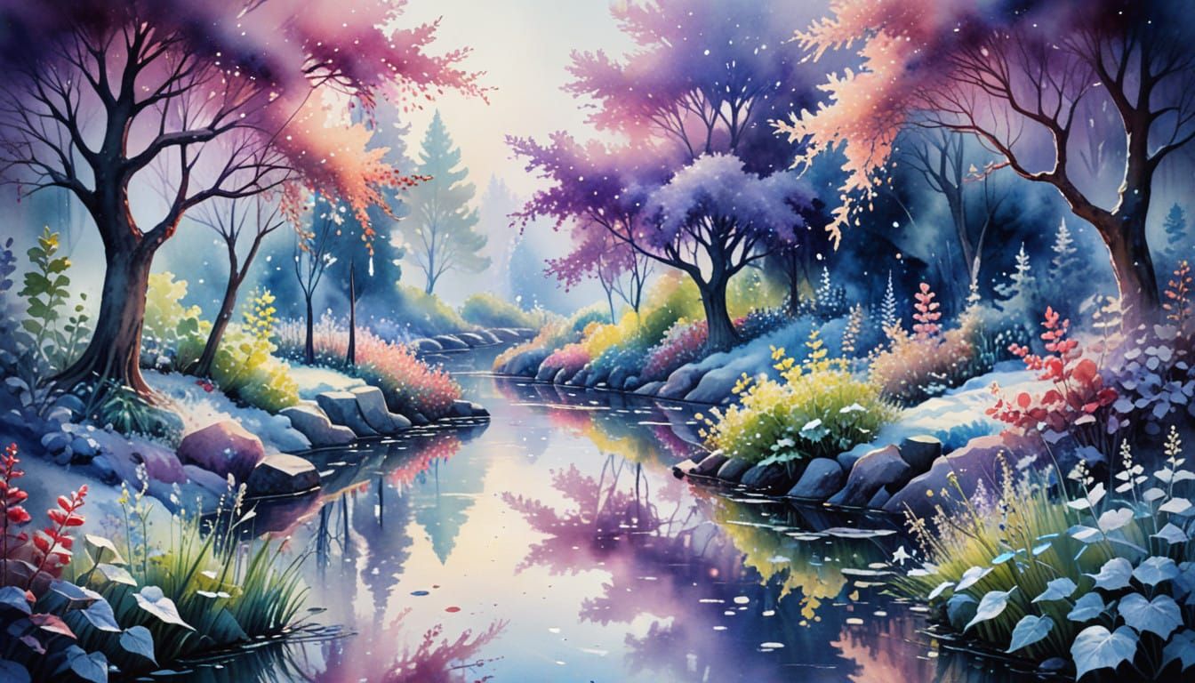 Mystical Summer Oasis in Winter's Wine Garden