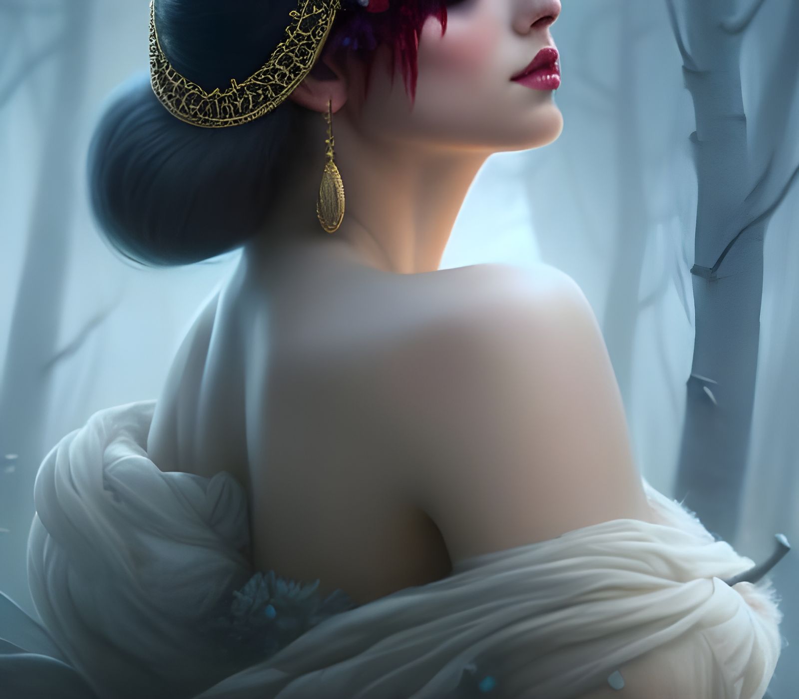Gorgeous Vampire Portrait in Hyper-Realistic Style