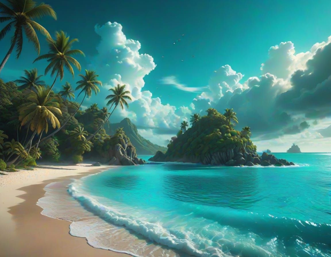 Glowing Turquoise Waters on Tropical Beaches