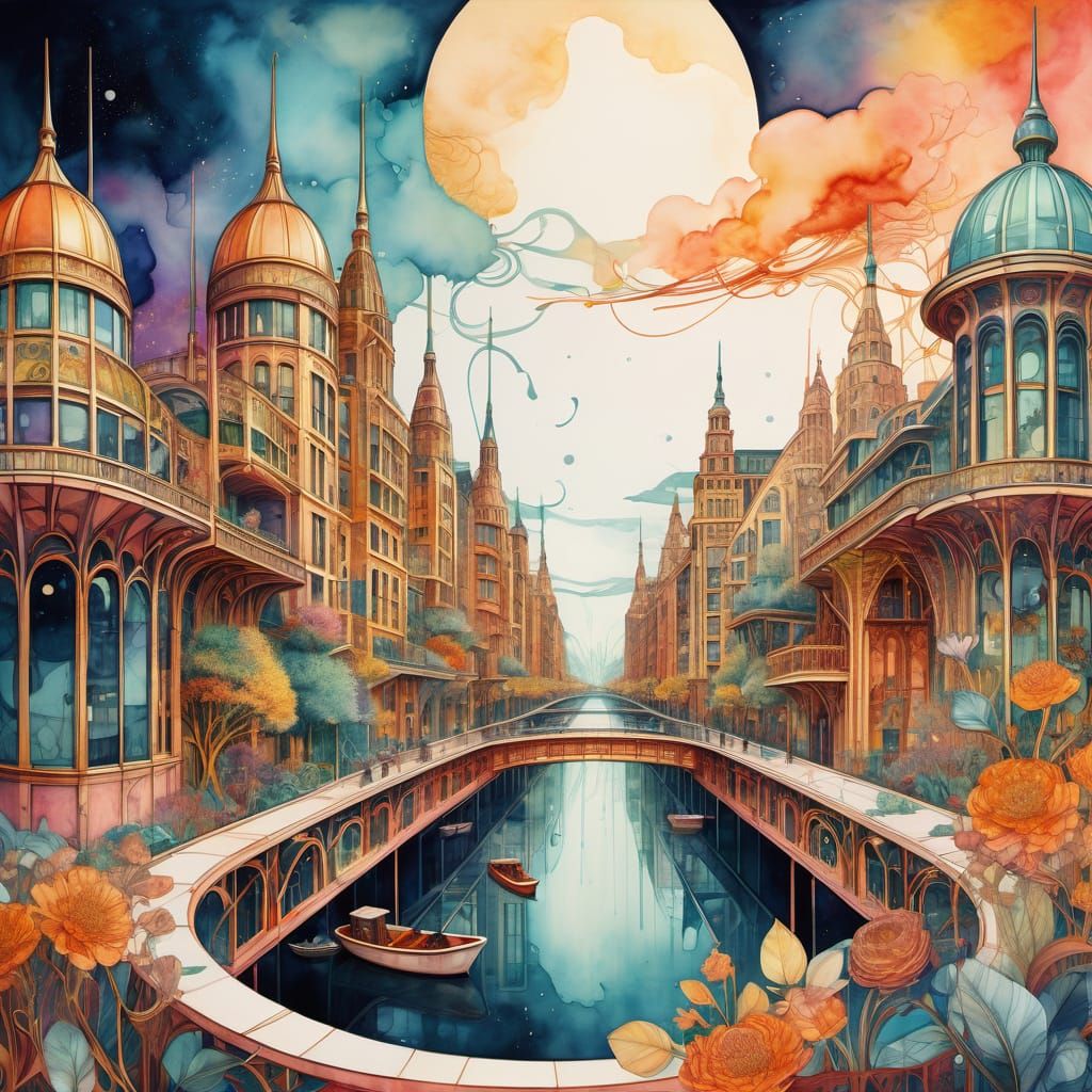 art nouveau  city