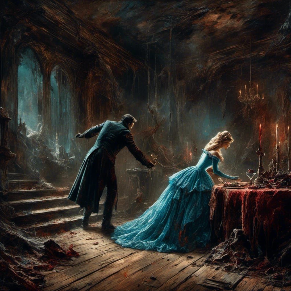 Cinderella's Revenge: A Macabre Fairytale Scene