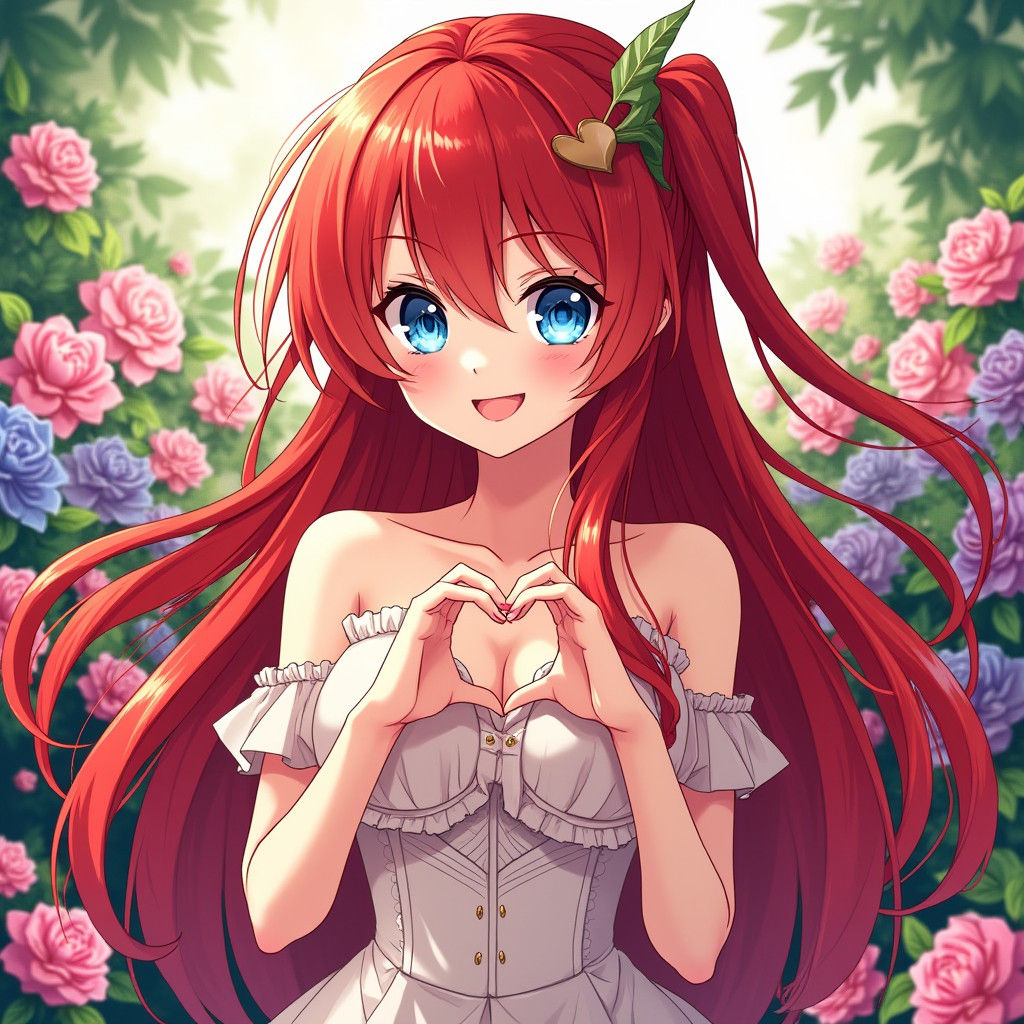 Anime Portrait of Rias Gremory in Manga Style