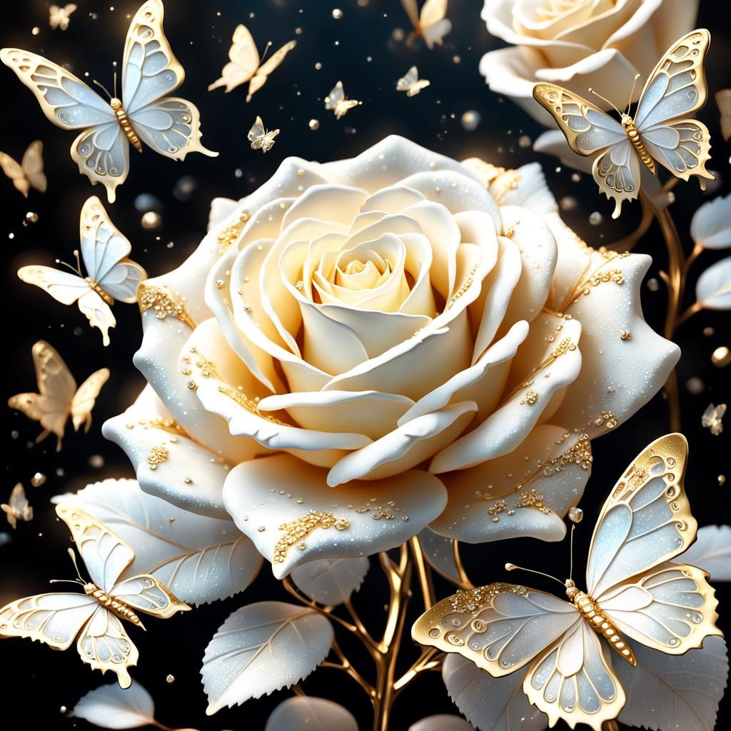 Ethereal Fantasy Rose in Shimmering Hues