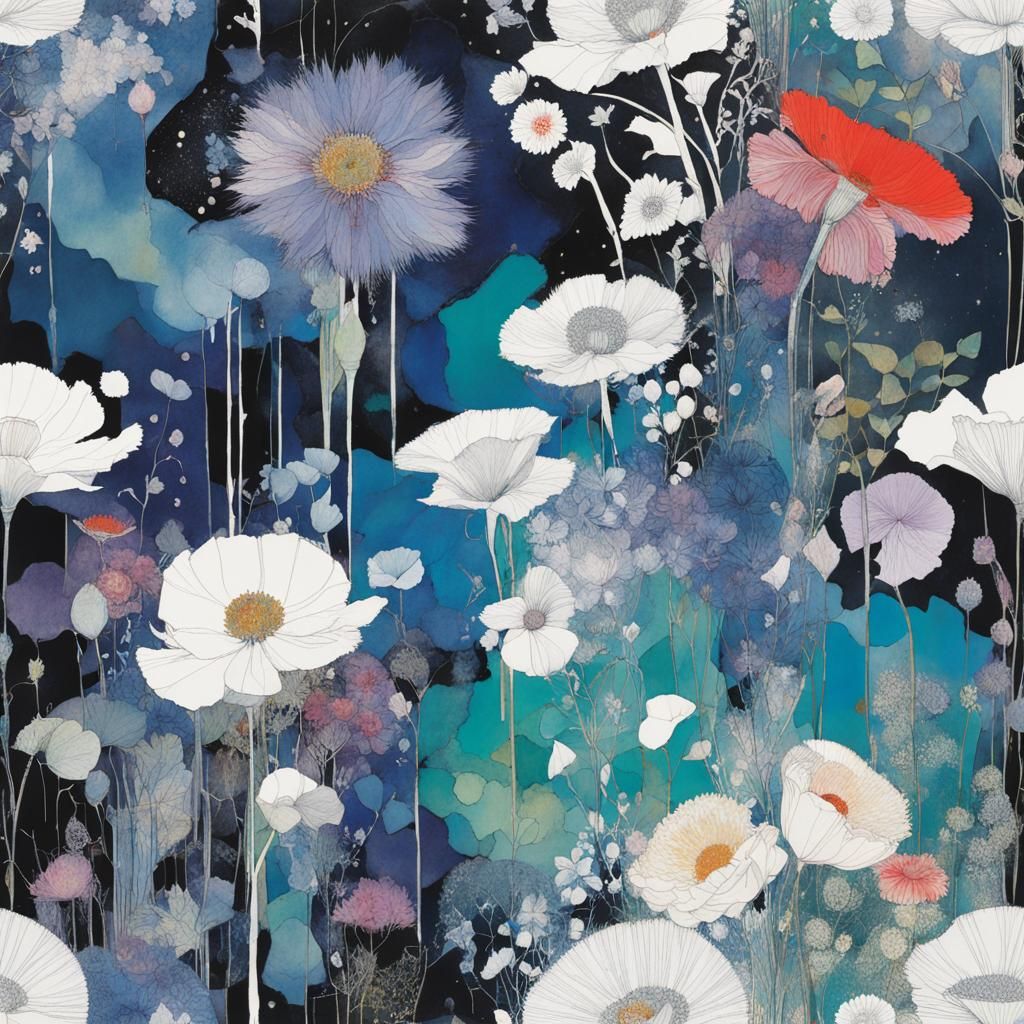 Abstract Florals Inspired by Art Masters