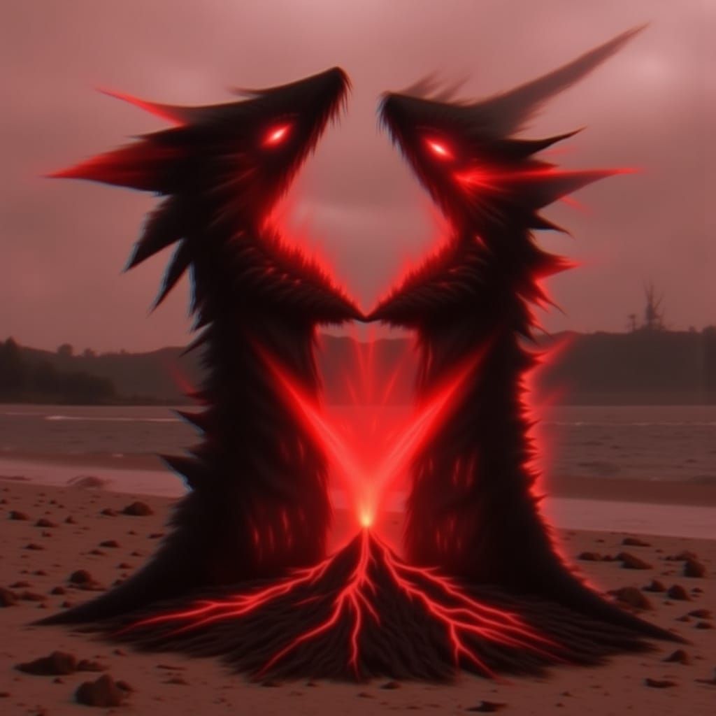 Romantic Lava Creatures with Volcano Hearts