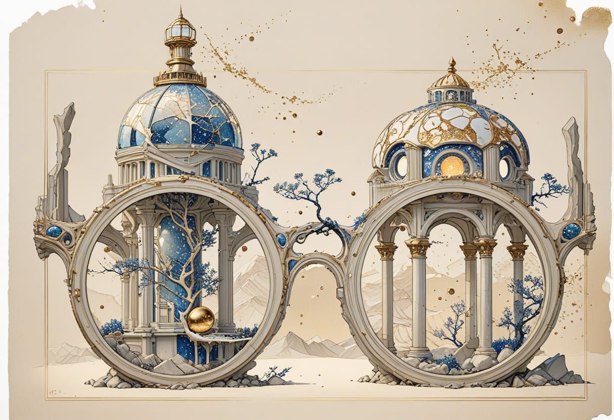 Giant Microscope Explores Porcelain Universe in Kintsugi Sty...