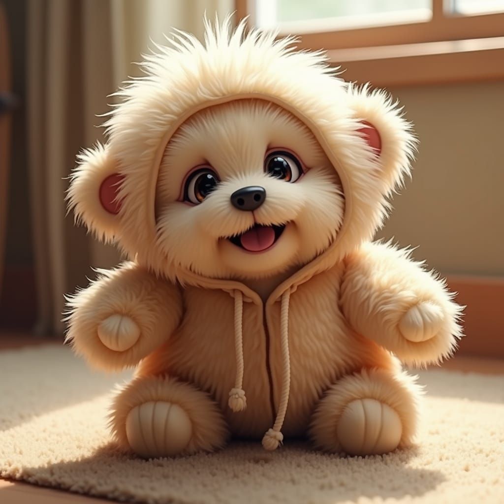 Havanese Puppy in Gorilla Suit: Digital Art