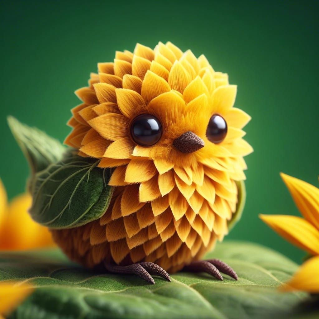 Sunflower Sunbird in Detailed 3D Rendering