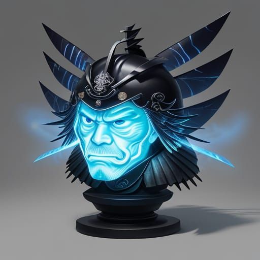 Floating Yokai Clam Head with Kite Wings