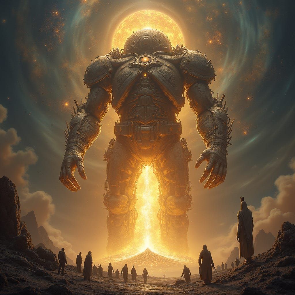 Golden Celestial Godcrafts New Star in Dying Galaxy