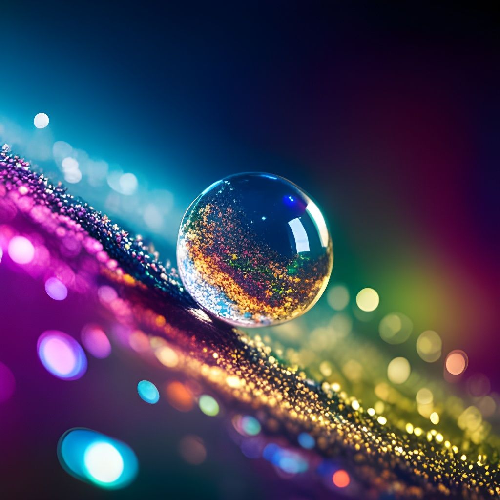 Holographic Glitter Particles in Macro Photography