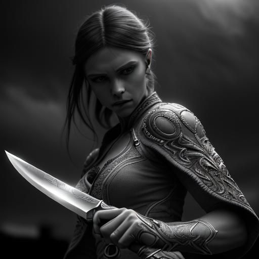 Hyperrealistic Knife Edge in Sharp Focus