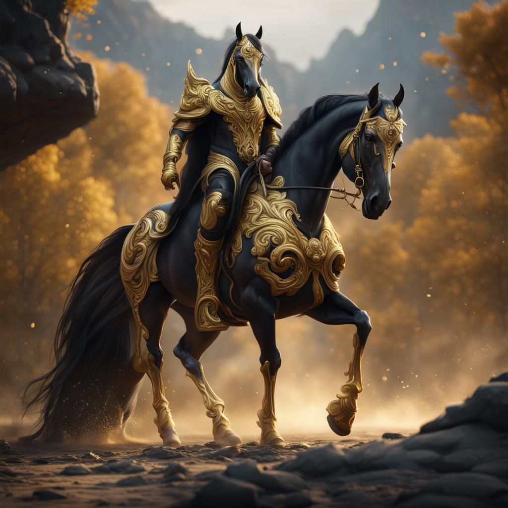 Golden Horse Fantasy Concept Art