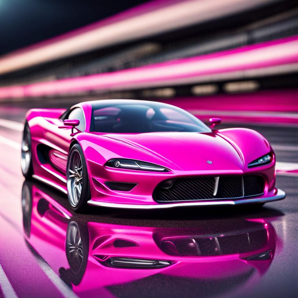 Sleek and stylish Barbie drag racing car! 🚗