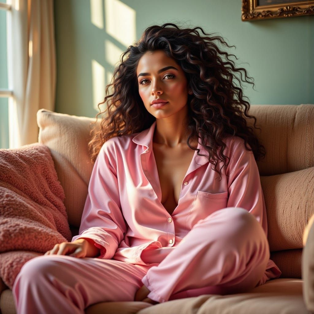 Hyperrealistic Pink Pajama Dreamscape