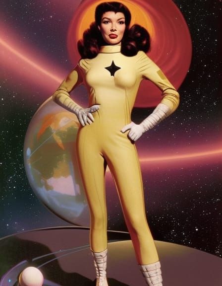 Retro Sci-Fi Portrait of Mara Corday