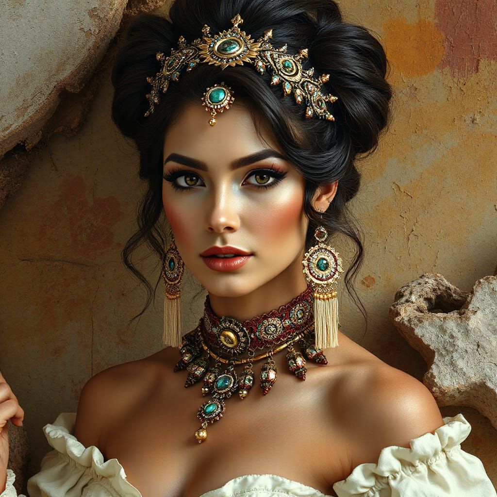 Sensual Island Princess in Elegant Bohemian Style