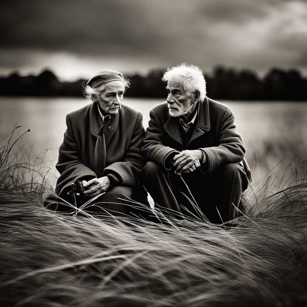 Contrasting Youth and Age in a Heartwarming Double Portrait