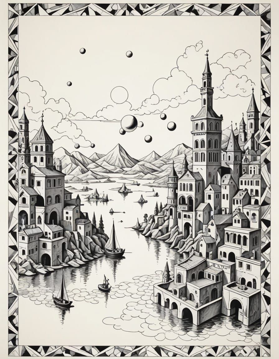 Symmetric Geometric Harmony in Vibrant Colors