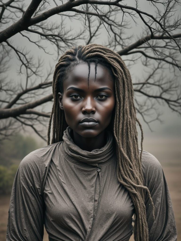 Deadly Beauty: African Woman Manipulating Dark Matter