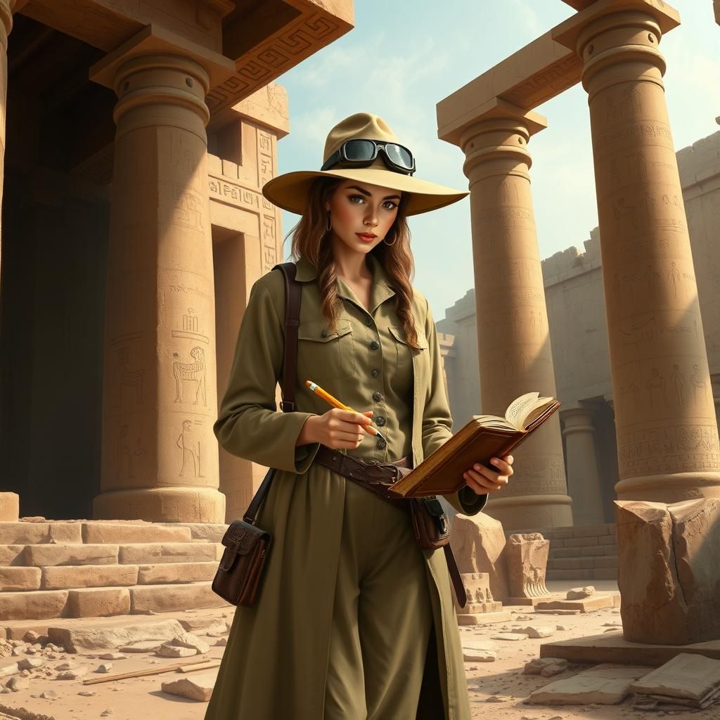 Egyptologist Deciphers Ancient Text in Dramatic Lighting