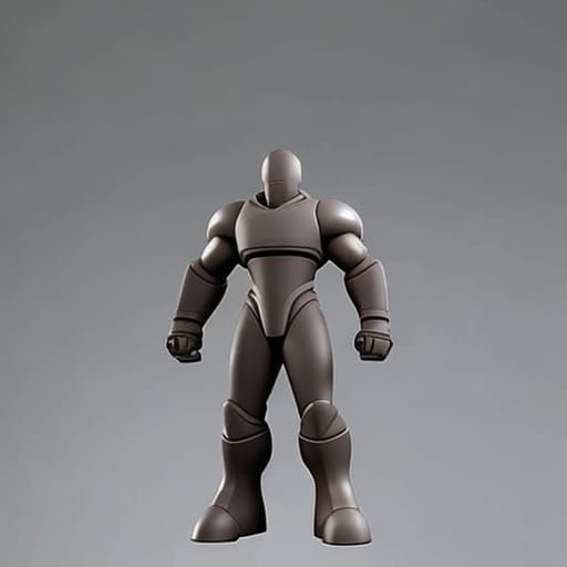 Sleek Clay Golem Digital Art