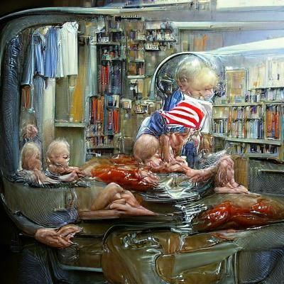 Brainwashing Concept in Imaginative Realism Style