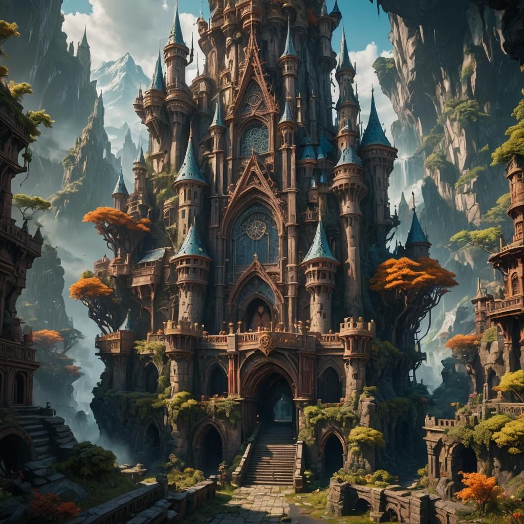 Fantastical Matte Painting in Deep Color, 8K