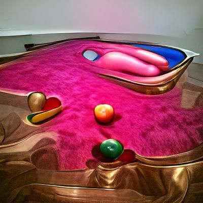 Pool Table in a Pop Art Style