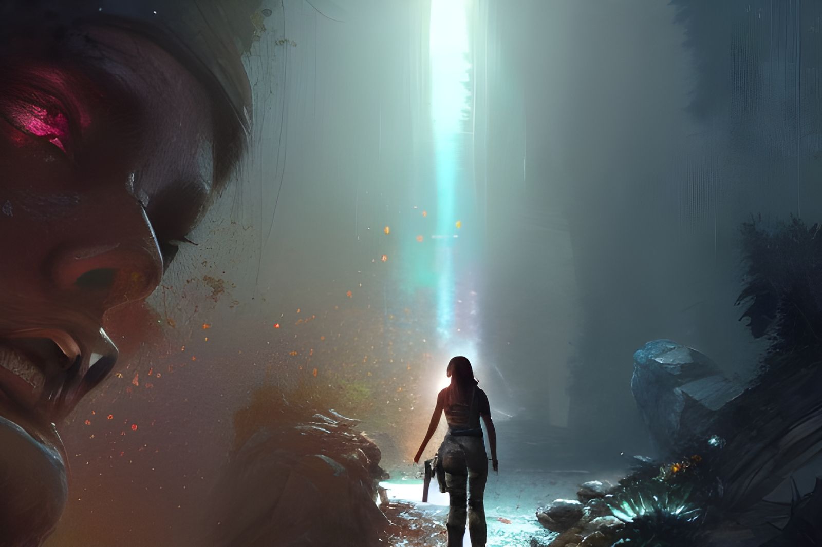 Tomb Raider Jane Douglas in Hyperdetailed Digital Painting