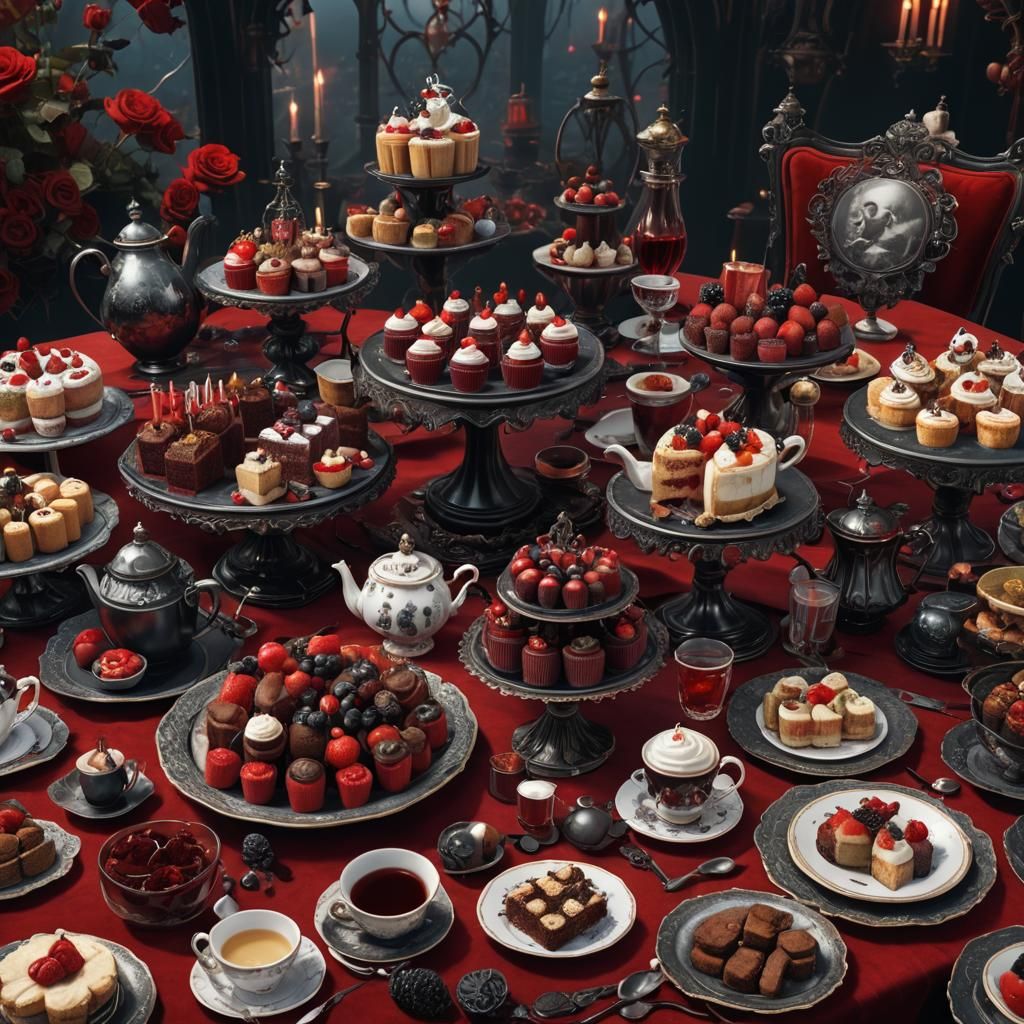 Gothic Tea Party: Detailed Matte Painting