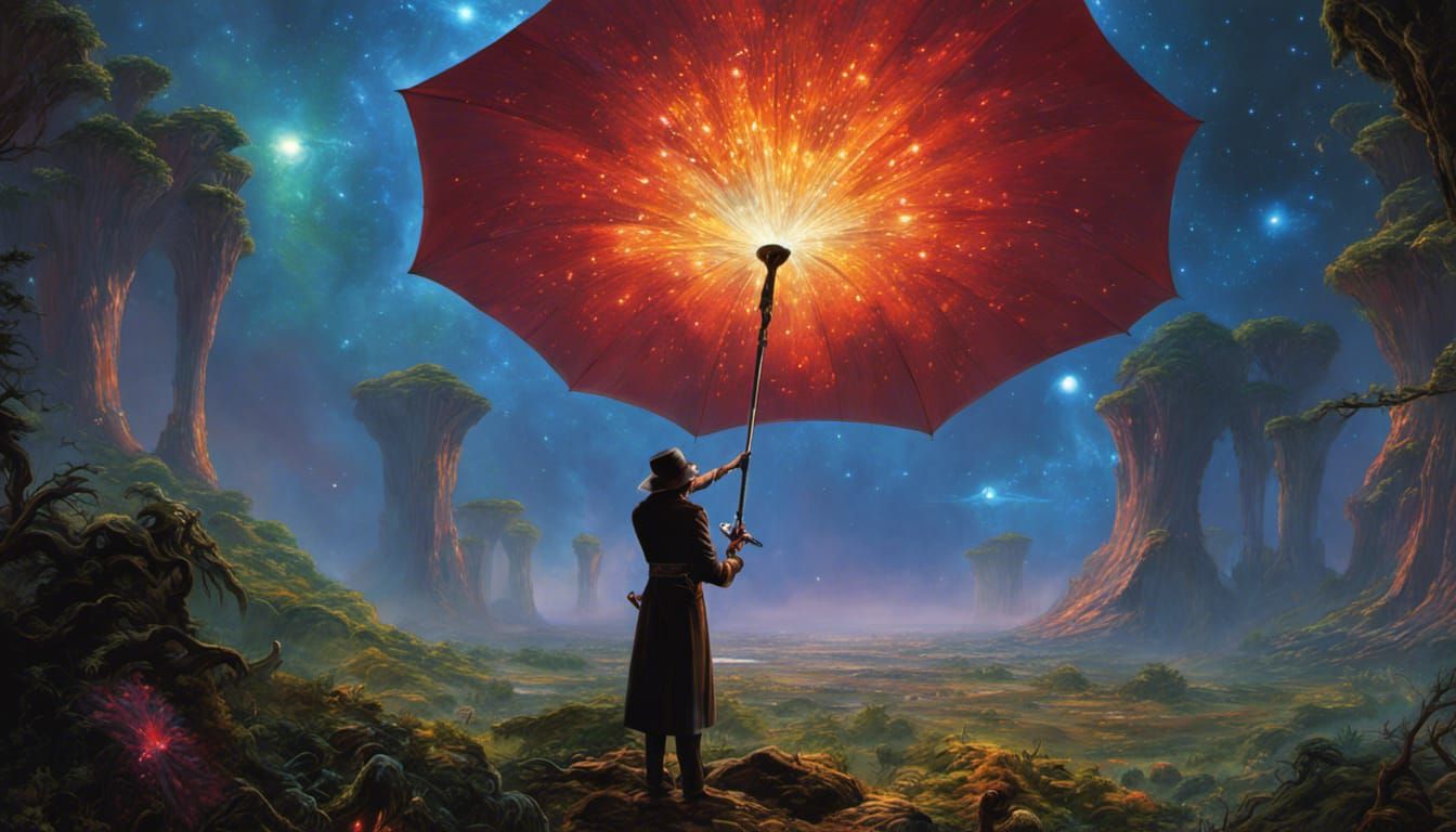 Umbrella Nebula: A Colorful Sci-Fi Masterpiece