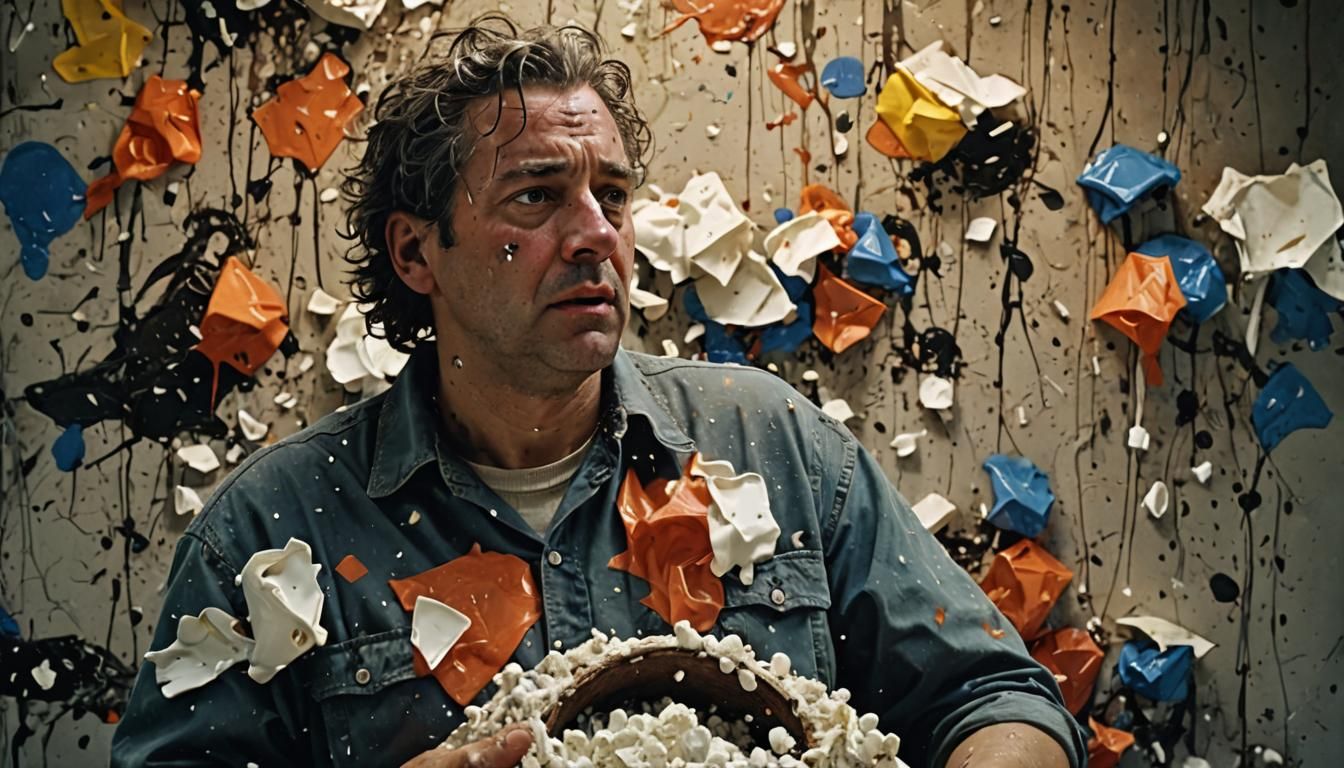 Bird Poop Man: Cinematic Still Inspired by Crewdson