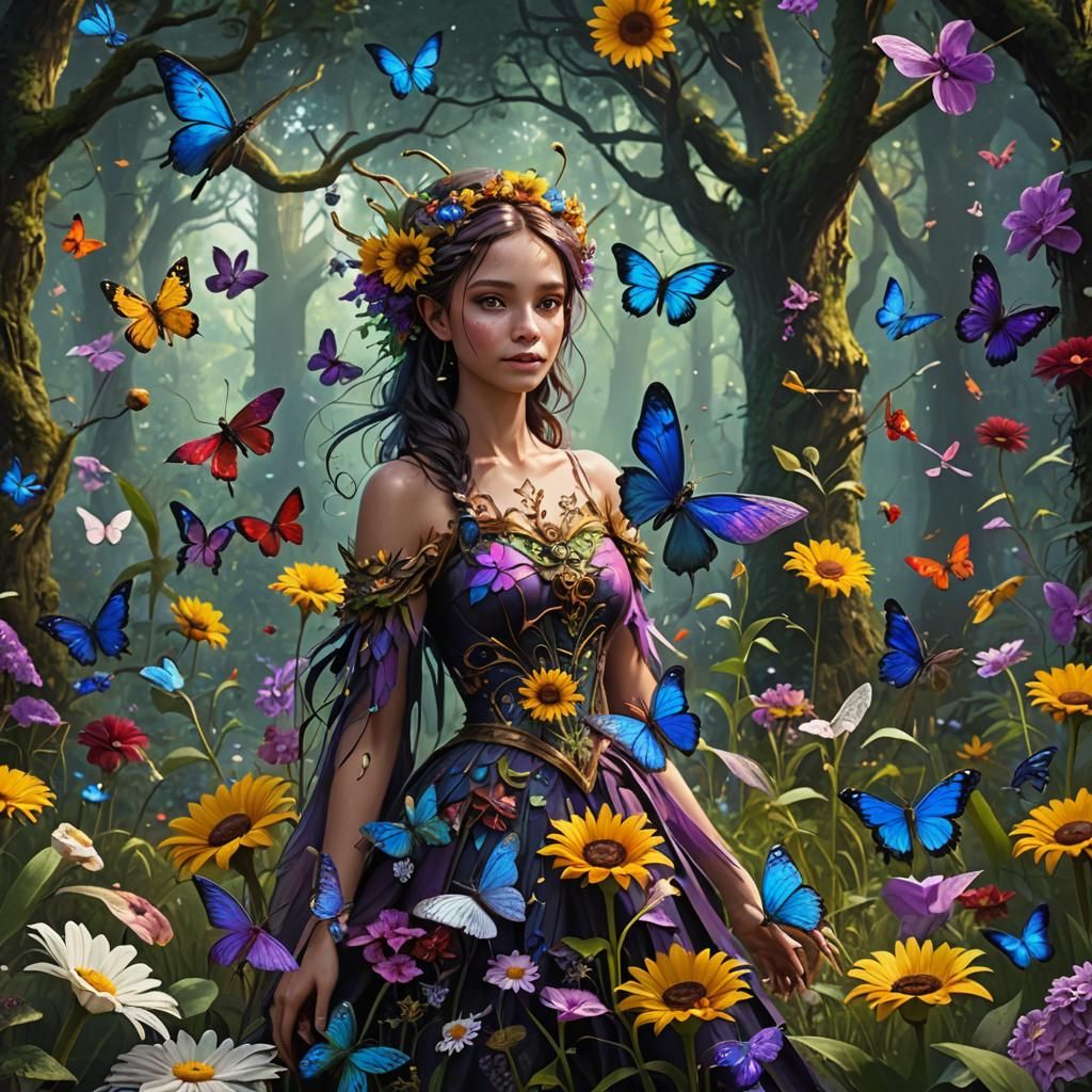 Enchanted Fairy Garden: Detailed Matte Painting