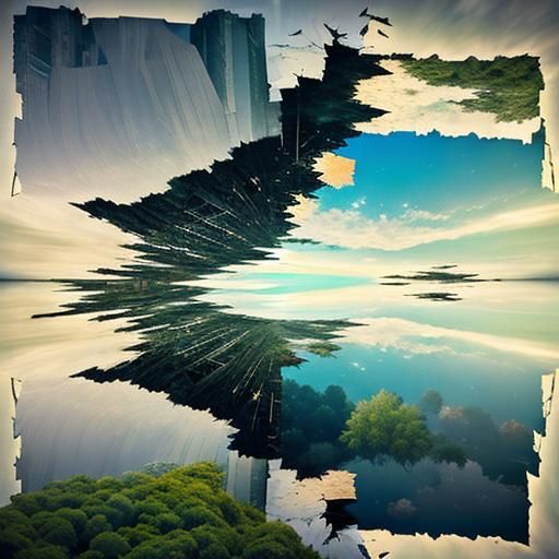 Broken Landscape: Topsy Turvy Glitch Art