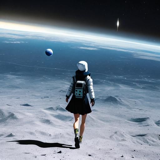 Girl's Journey to the Moon and Galactic Federation