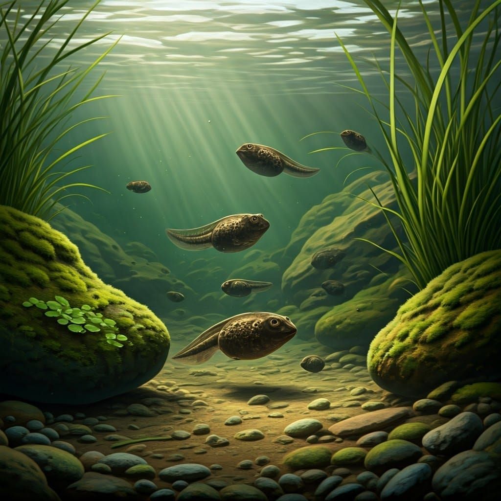 Tadpoles in a Muddy Swamp Oasis