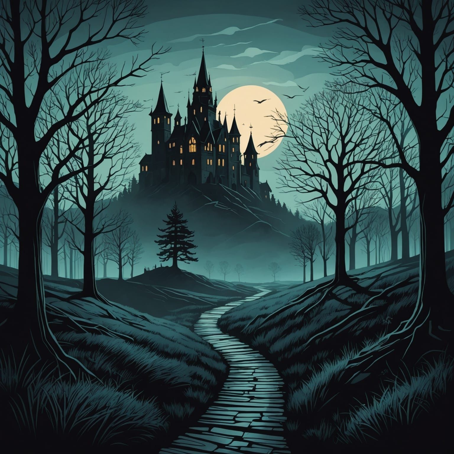 Grimdark Image with Gothic Elements